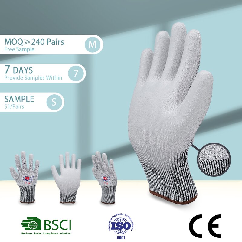 Cut Resistant PU Coated Gloves Manufacturer - Level 5 Anti Cut Construction Safety