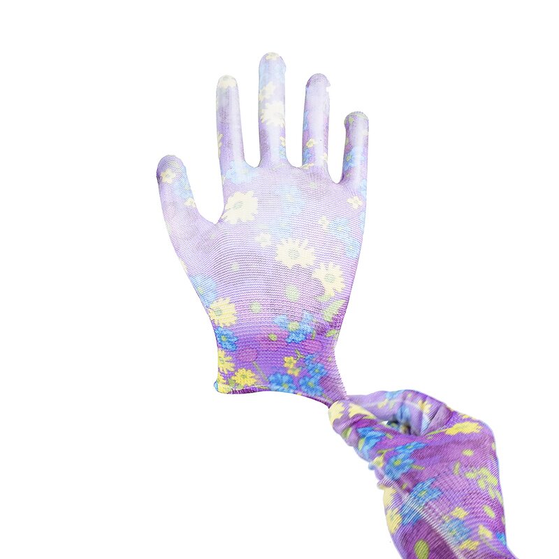 Printed PU Coated Work Gloves Supplier - Anti-Static Anti-Slip EN388 Certified