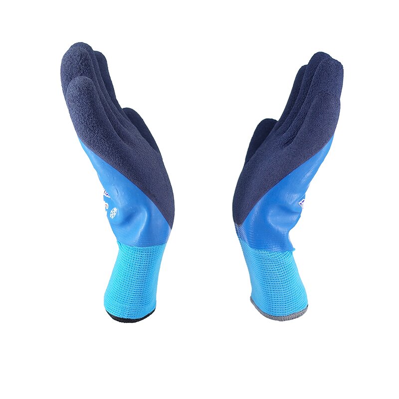 Winter Latex Coated Gloves Factory - Double-Layer Waterproof Warm Safety Gloves