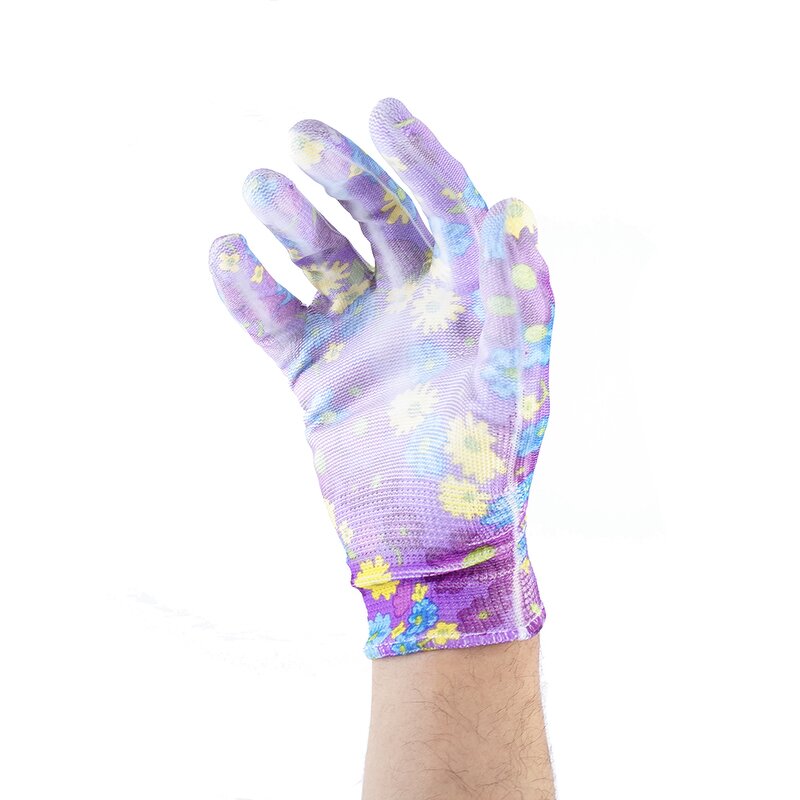 Printed PU Coated Work Gloves Supplier - Anti-Static Anti-Slip EN388 Certified