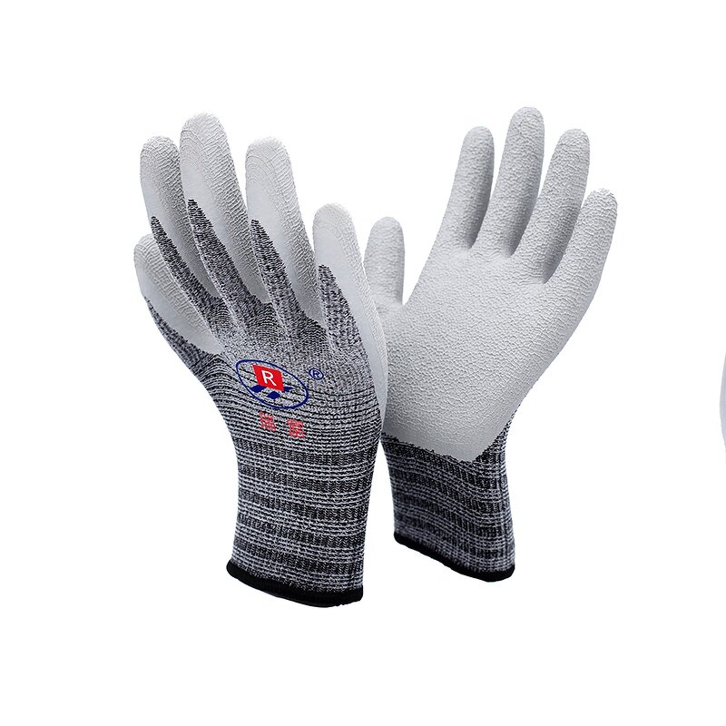 Latex Foam Coated Gloves Factory - Green Slip Resistant Waterproof Work Gloves