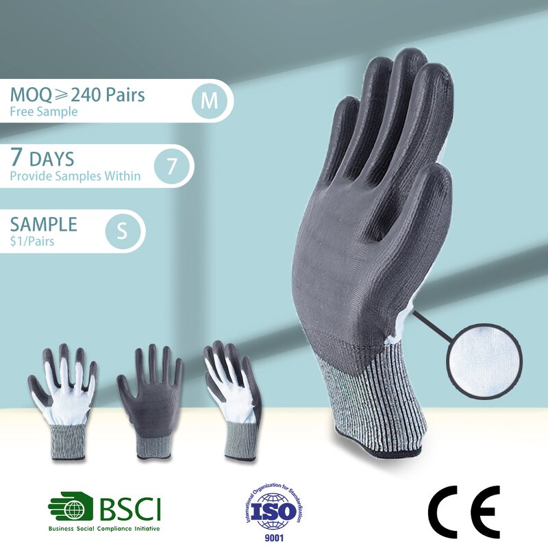 Cut Resistant PU Coated Gloves Manufacturer - Level 5 HPPE Glass Proof Anti Cut