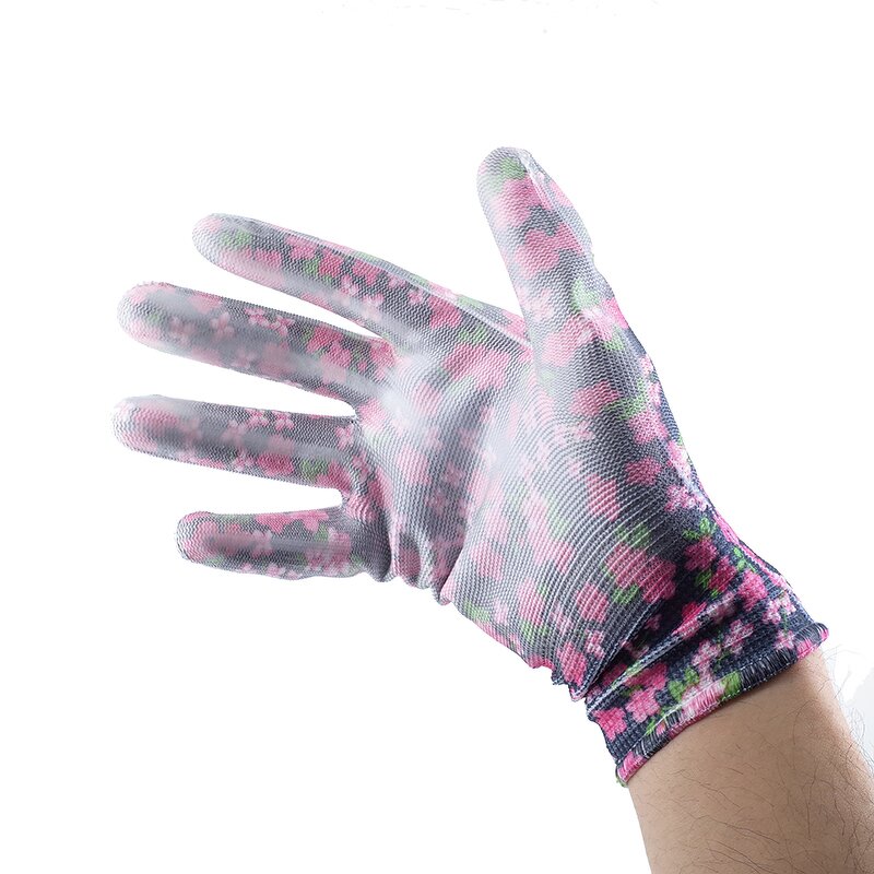 PU Coated Safety Gloves Supplier - Black and White Work Gloves for Electrical