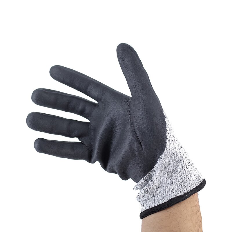 Cut Resistant Foam Nitrile Gloves Supplier - HPPE Knitted Level 5 Work Gloves