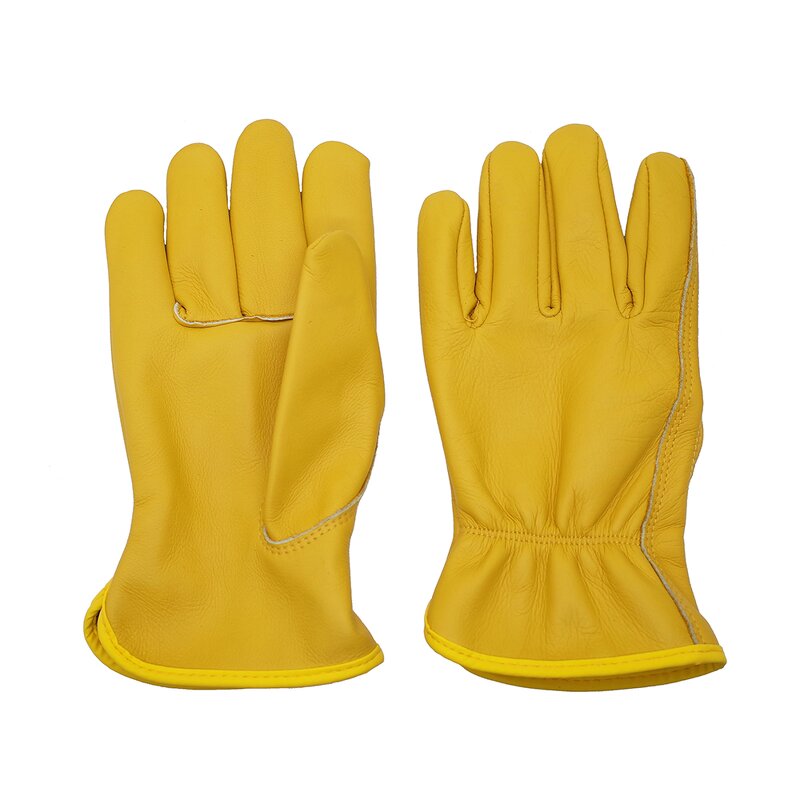 Leather Working Gloves Supplier - Waterproof Fleece Lined for Welding and Driving