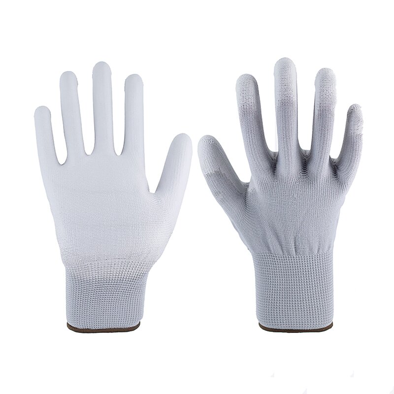 PU Coated Work Gloves Manufacturer - Black Breathable Heavy Duty CE Protection