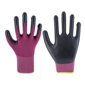 Nitrile Coated Work Gloves Supplier - Black Finish for Maintenance and Welding