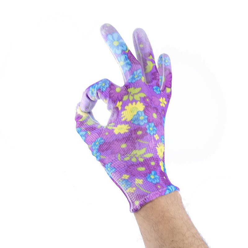 Printed PU Coated Work Gloves Supplier - Anti-Static Anti-Slip EN388 Certified