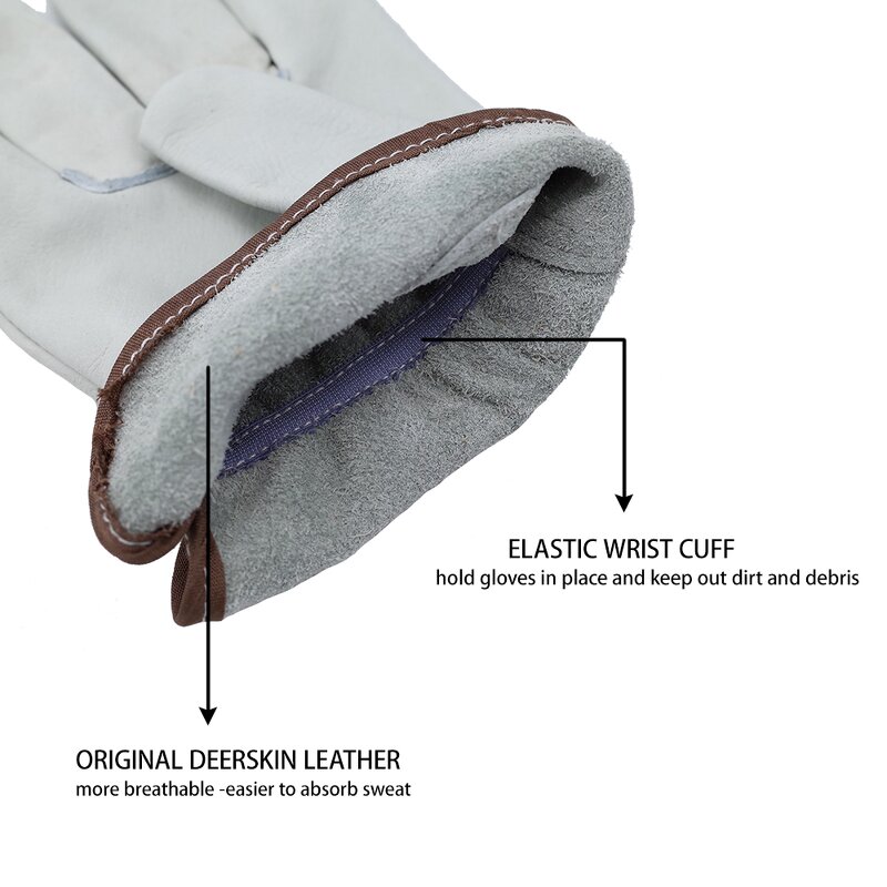 Leather Work Gloves Manufacturer - Protective Waterproof Fleece Lined for Driving