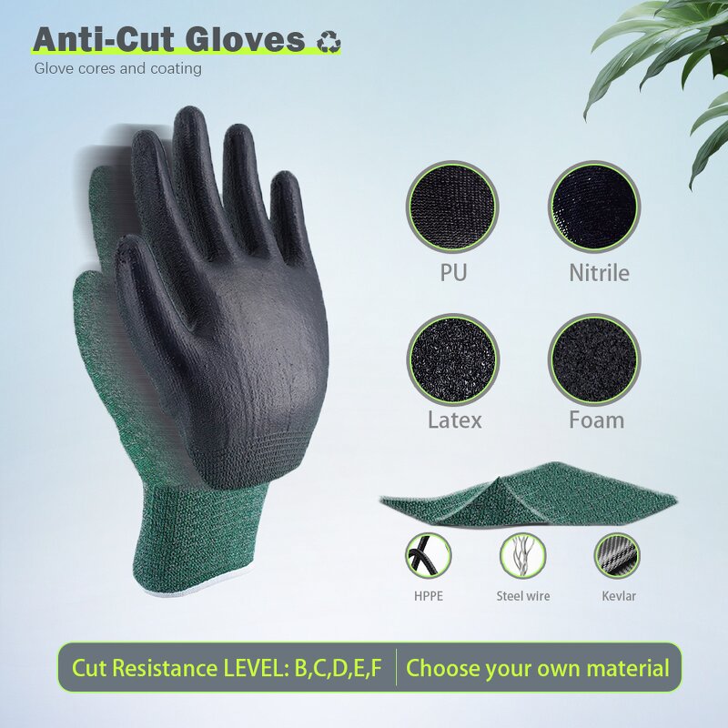 Cut Resistant PU Coated Gloves Factory - EN388 Level 5 Custom Grip Industrial
