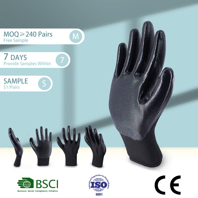 Nitrile Coated Work Gloves Manufacturer - Wear Resistant for Construction