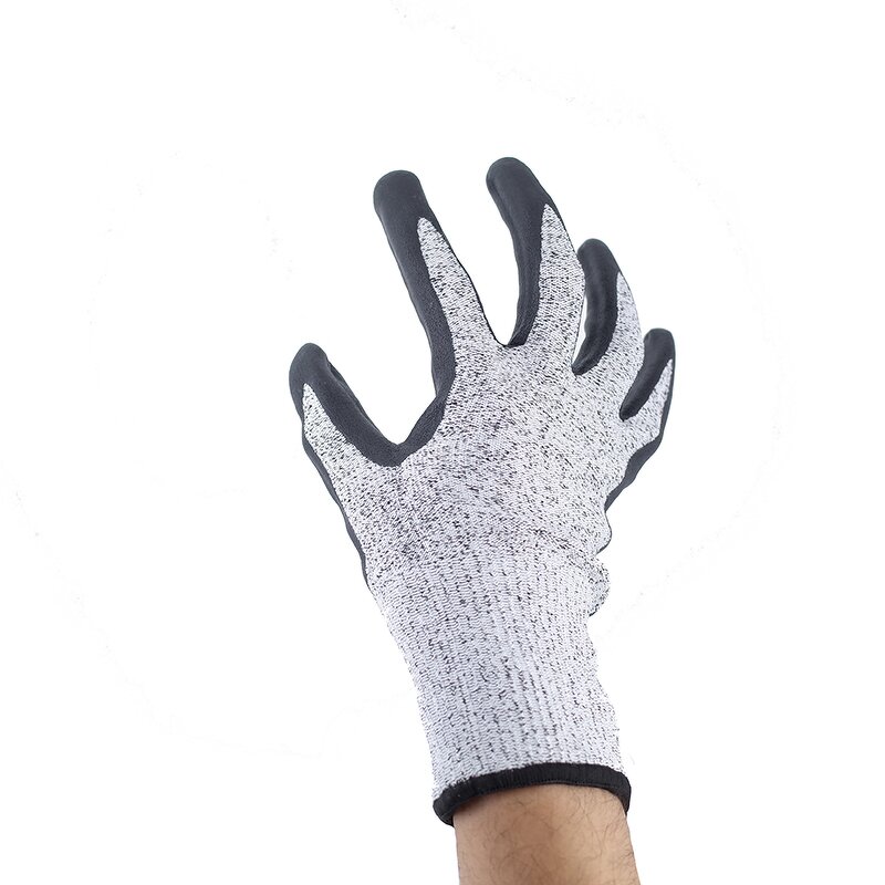 Cut Resistant Foam Nitrile Gloves Supplier - HPPE Knitted Level 5 Work Gloves