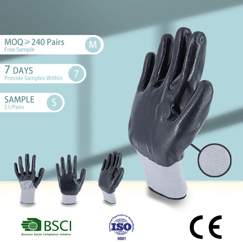 Nitrile Work Gloves Manufacturer - Waterproof Durable Industrial Labor Gloves