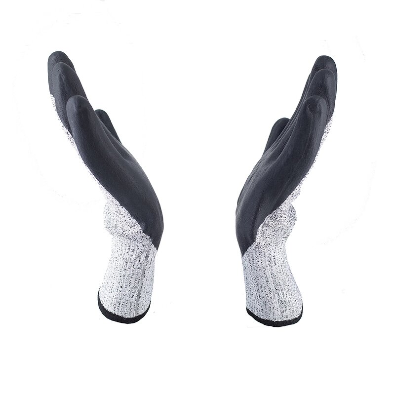 Cut Resistant Foam Nitrile Gloves Supplier - HPPE Knitted Level 5 Work Gloves