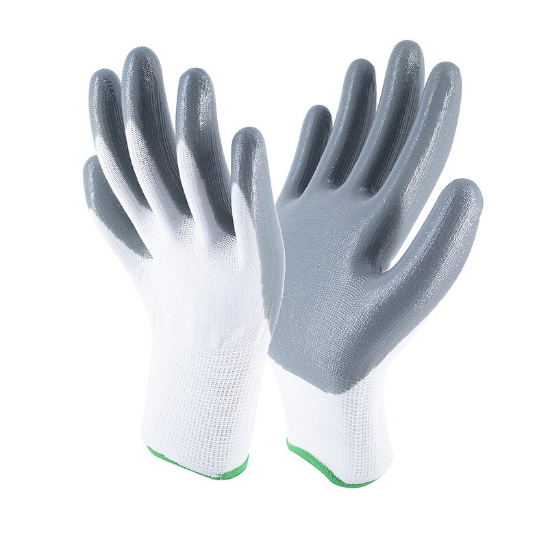 Nitrile Coated Work Gloves Manufacturer - 13G Polyester EN388 Protective Gloves