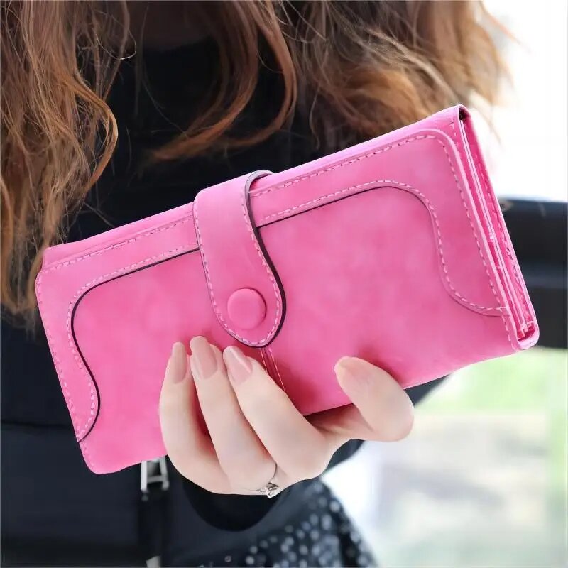 Wallet Manufacturer - Vintage Multi Card Slot Women PU Leather Wallet