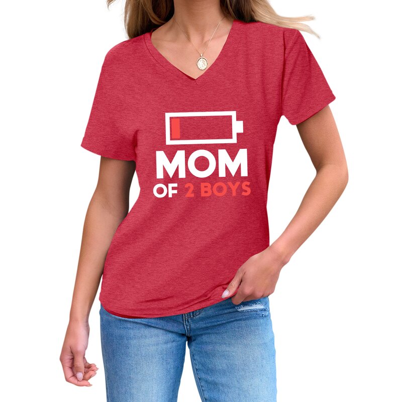 T Shirt Factory - Women Graphic Mom Print Short Sleeve Mama Clothes Gift