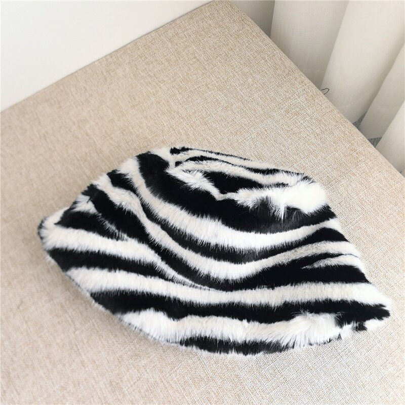 Bucket Hat Factory - Winter Fluffy Faux Fur Fisherman Plush Hat