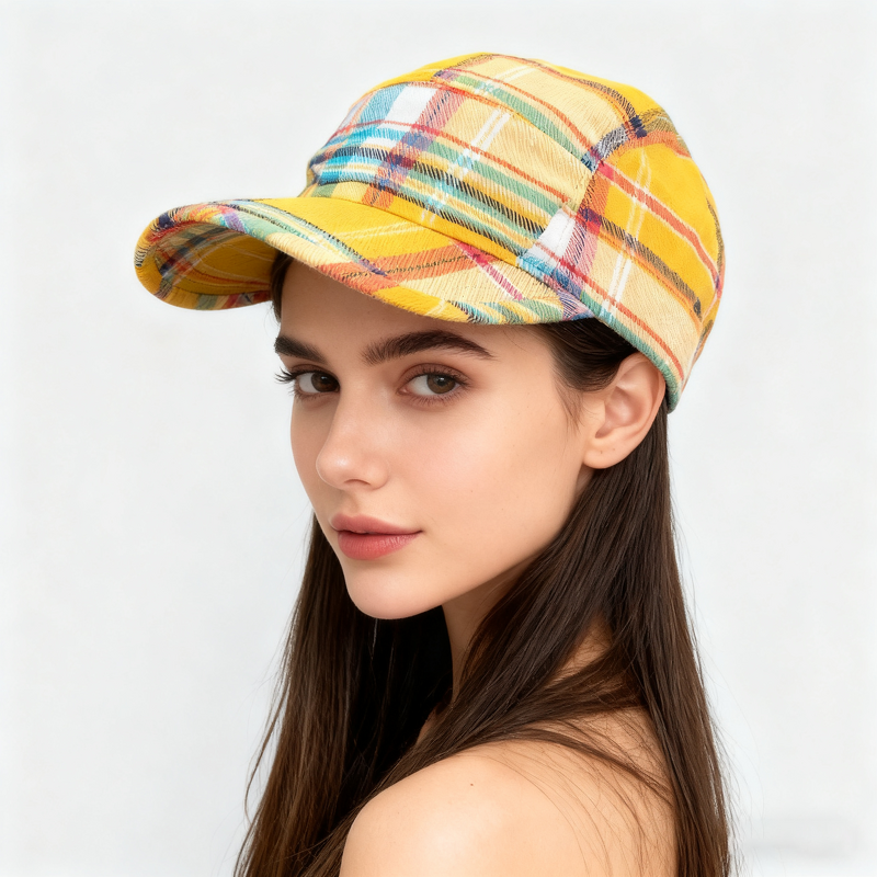 Baseball Hat Manufacturer - New Fashion Hip-hop Plaid Check Flat Top