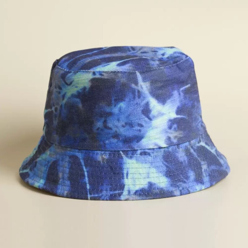 Bucket Hat Factory - Unisex Summer Tie-dye Print Denim Fisherman Hat