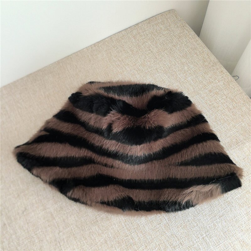 Bucket Hat Factory - Winter Fluffy Faux Fur Fisherman Plush Hat