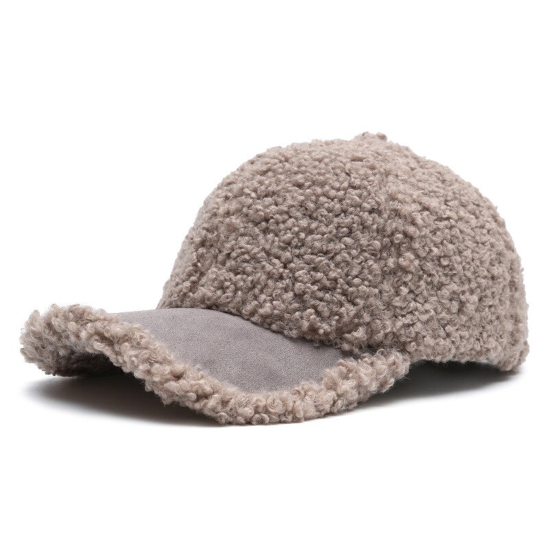 Baseball Cap Factory - Custom Unisex Winter Lamb Wool Suede Brim Hat