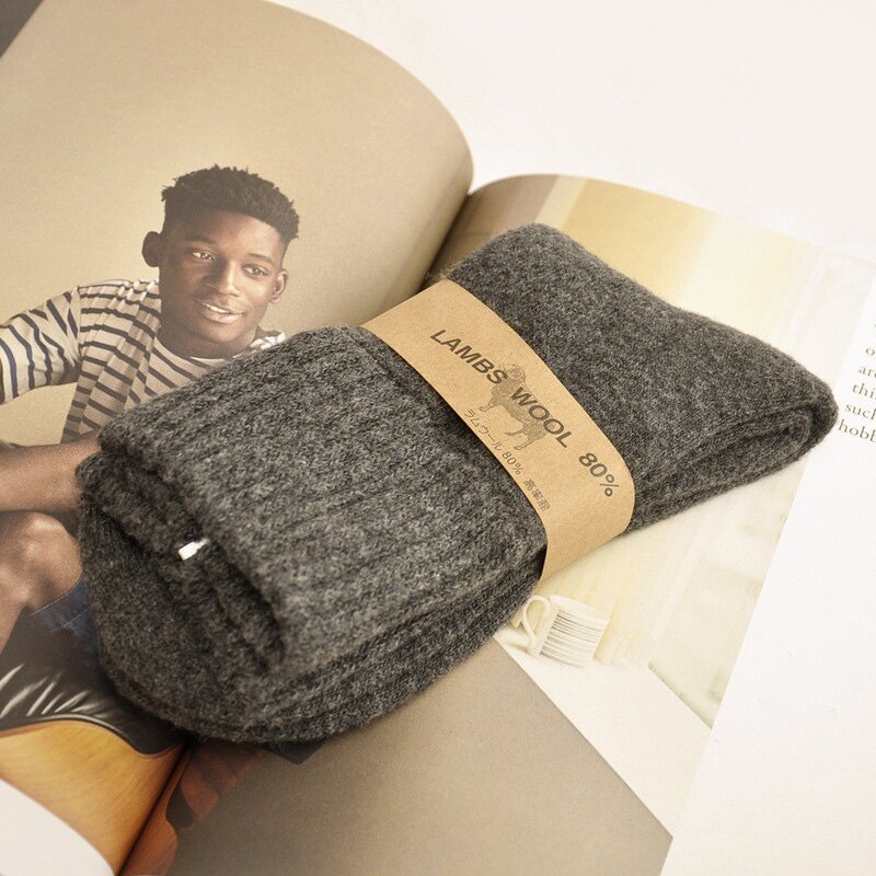 Wool Socks Manufacturer - Men Heavy Thick Soft Warm Winter Hiking Socks