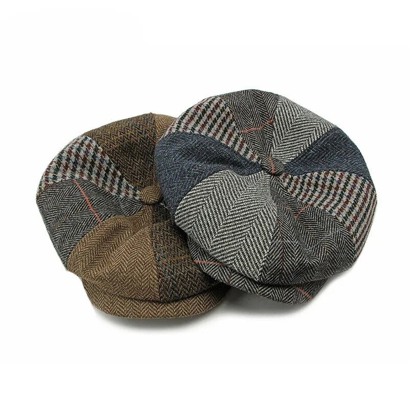 Flat Cap Manufacturer - Classic 8 Panel Fitted Men Newsboy Cabbie Hat