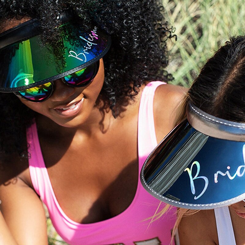 Sun Visor Supplier - PVC Laser Iridescent Multi Color UV Sports Cap