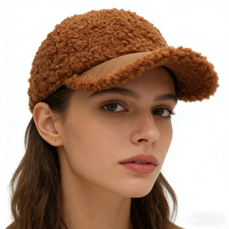 Baseball Cap Factory - Custom Unisex Winter Lamb Wool Suede Brim Hat