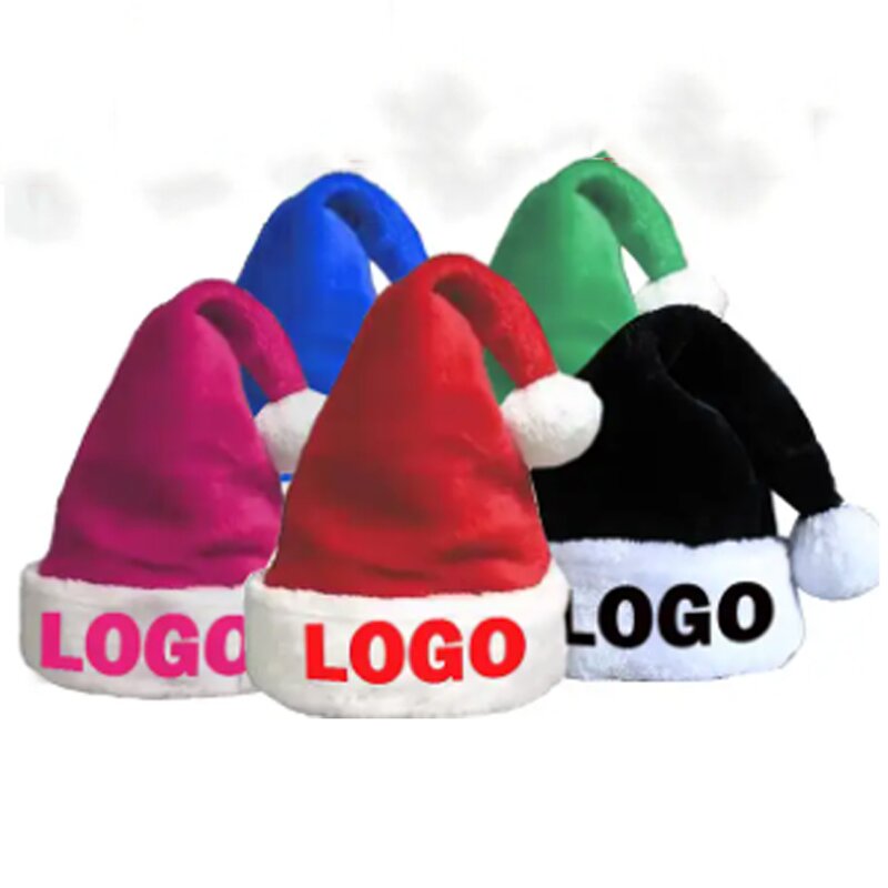 Santa Hat Factory - Xmas Velvet Christmas Colorful Thicken Holiday Party Hat