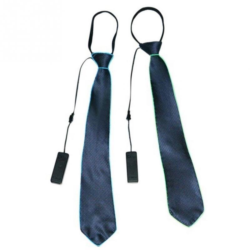 Bow Tie Manufacturer - Men EL Wire Cotton Neon LED Luminous Neck Tie