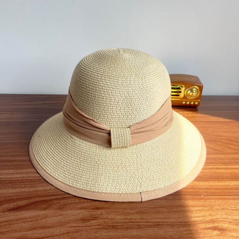 Straw Hat Supplier - Women Beach Sun Travel Foldable Brim Summer UV Hat