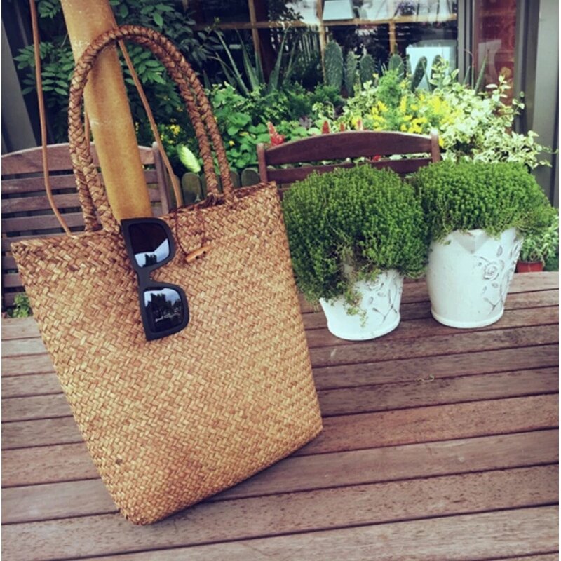 Straw Bag Manufacturer - Women Summer Large Tote Beach Casual Shoulder Bag