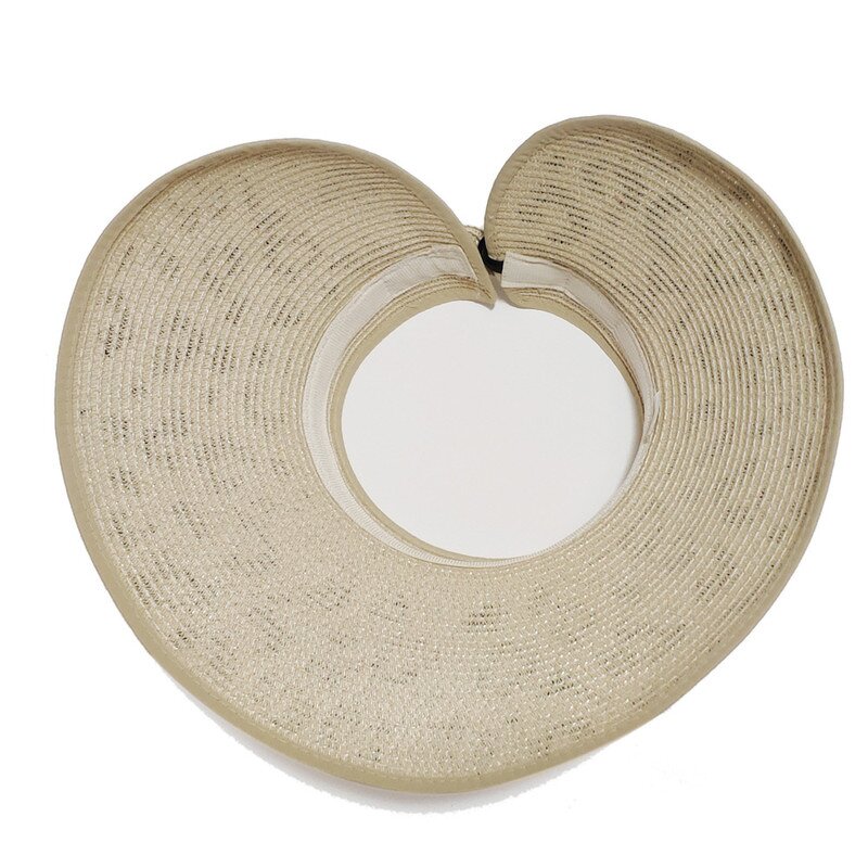 Straw Hat Factory - Women Summer Breathable Leopard Straw Foldable Hat