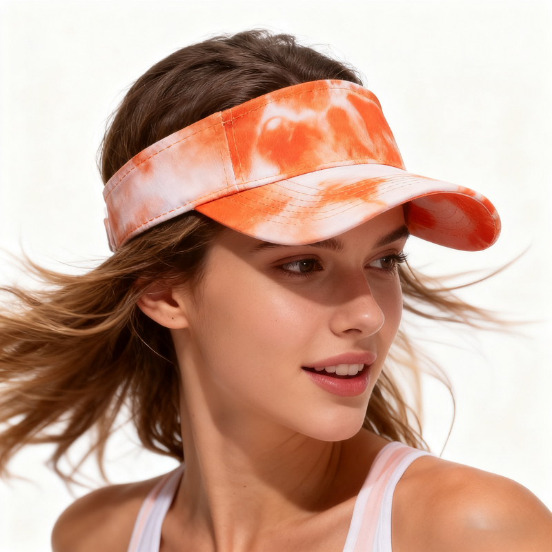 Sun Visor Manufacturer - Tie Dye Sport Cotton Empty Top Cap for Men Women