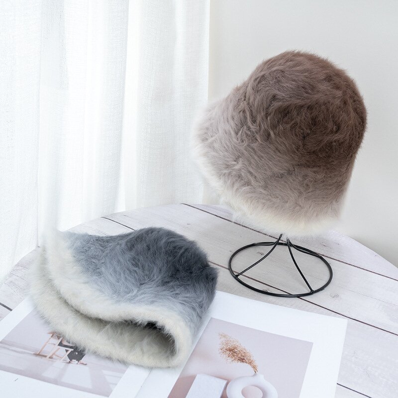 Bucket Hat Manufacturer - Winter Faux Rabbit Fur Fisherman Hat