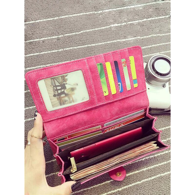 Wallet Manufacturer - Vintage Multi Card Slot Women PU Leather Wallet