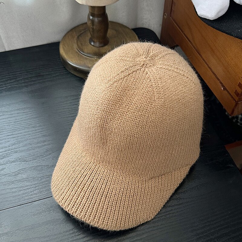 Baseball Cap Factory - New Equestrian Solid Color Knitted Hat for Women