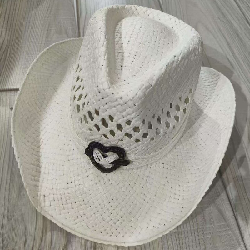 Cowboy Hat Manufacturer - Vacation Beach Hollow Straw Boho Hip Cowboy Hat