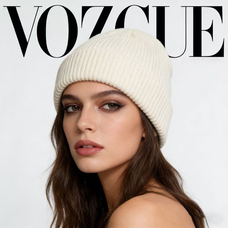 Beanie Cap Factory - 100% Cotton Knitted Hat Casual Bonnets Solid Color