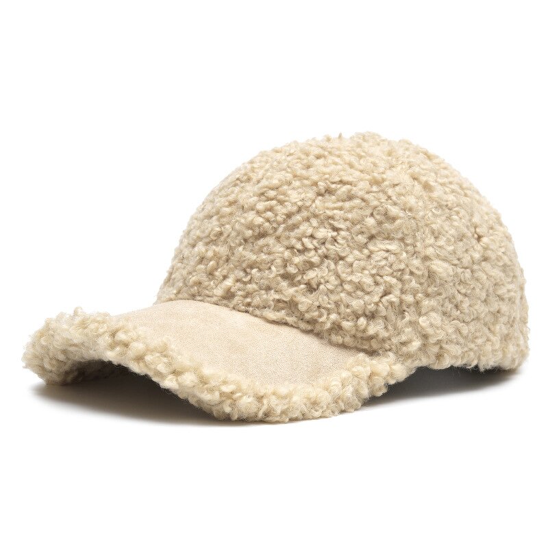 Baseball Cap Factory - Custom Unisex Winter Lamb Wool Suede Brim Hat