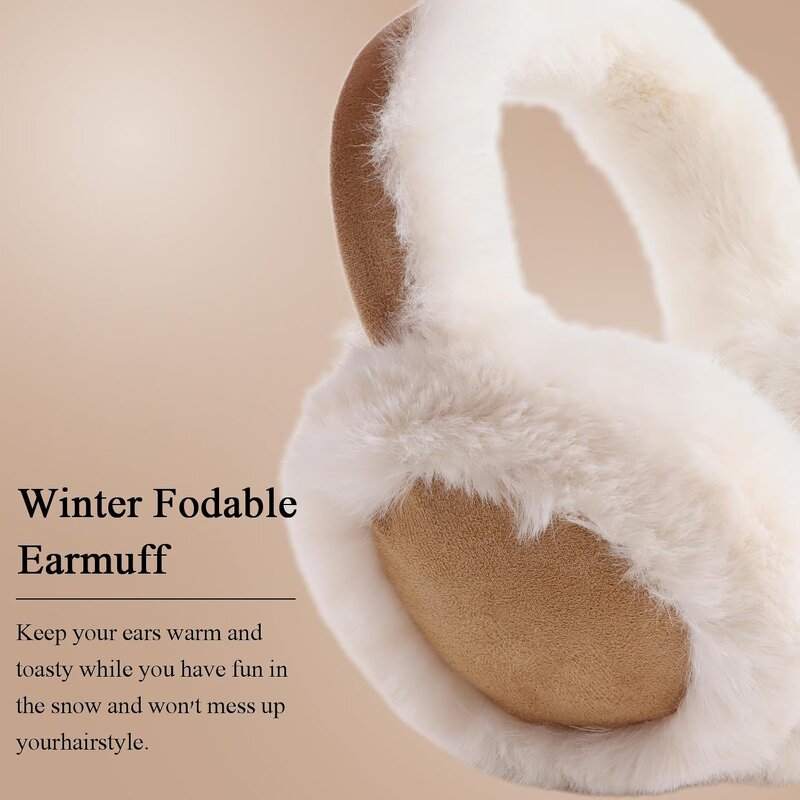 Ear Warmer Factory - Winter Women Foldable Fluffy Ear Cover Warm Outdoor
