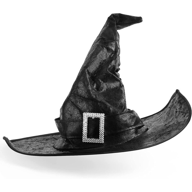 Witch Hat Manufacturer - Women Large Ruched Masquerade Wizard Halloween Hat