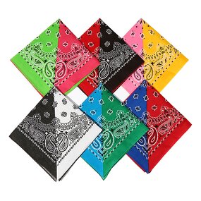 Bandana Scarf Factory - Double Color Neck Tie Floral Hip-Hop Wristband