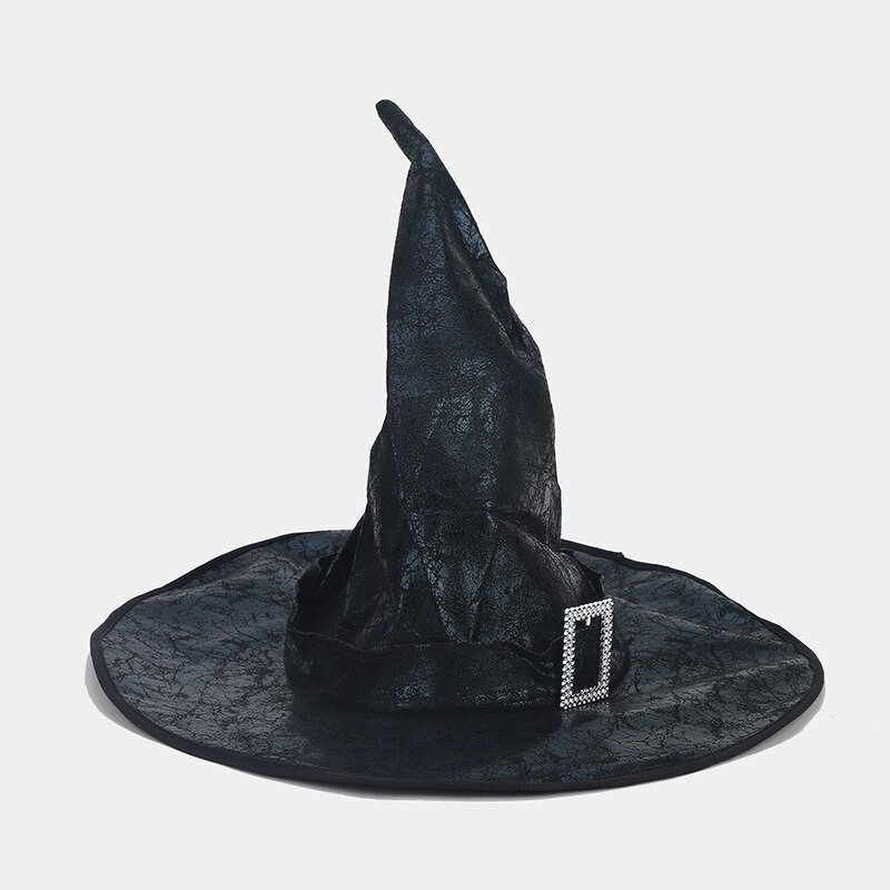 Witch Hat Manufacturer - Women Large Ruched Masquerade Wizard Halloween Hat