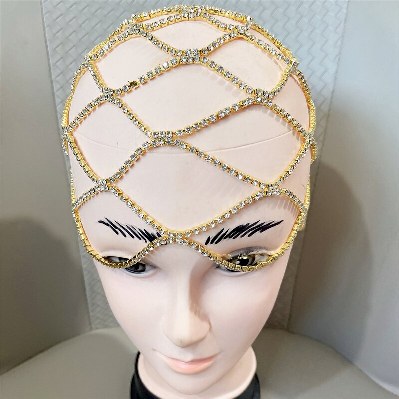 Head Chain Manufacturer - 1920s Rhinestone Flapper Cap Headpieces Hair