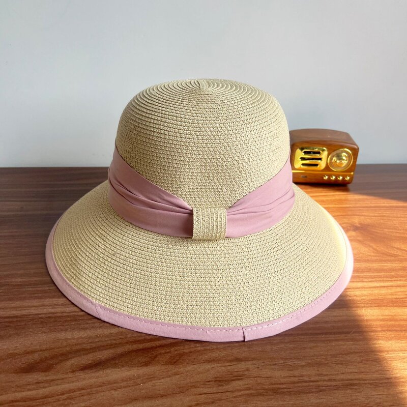 Straw Hat Supplier - Women Beach Sun Travel Foldable Brim Summer UV Hat