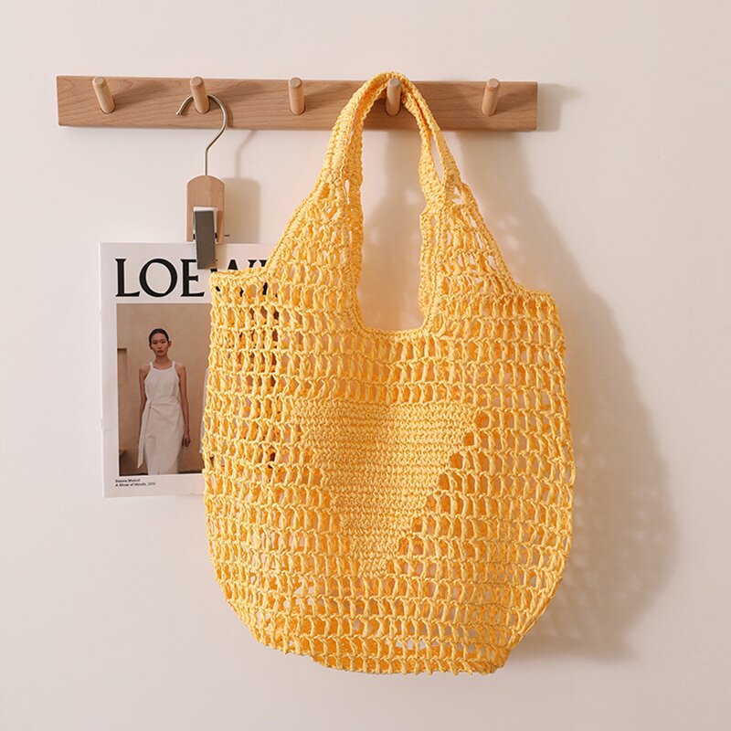 Straw Bag Factory - Hollow Big Tote Summer Beach Bucket Bag for Women