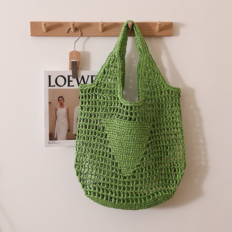 Straw Bag Factory - Hollow Big Tote Summer Beach Bucket Bag for Women